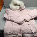 WenVen Women's Winter Thicken Puffer Coat Warm Jacket with Faux Fur Removable Hood (Medium, Pink)