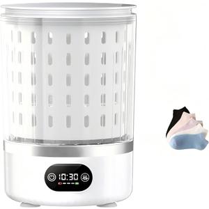 Portable Washing Machine, Mini Washer with 3 Wash Modes (5/ 15 Min + 2 Min Spin), 3L Small Washing Machine with Auto Drain, Compact Portable Washer for Apartment, Dorm, Hotel & RV