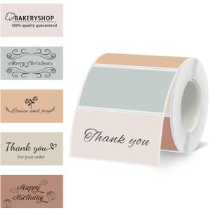 Starboling 2x1 Thermal Labels,Address Barcode Self-Adhesive Thermal Printer Stickers for Logo Design,Name/Price Tag,AddressBeige Gradient
