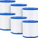 Fil-fresh Type D Pool Filters Cartridge Compatible with Summer Waves RX600 Above-Ground Pool Pump, Replaces Summer Escapes Type D, P57100102, P57000104, 6-Pack