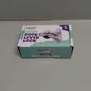 Door Lever Lock (1 Pack) Prevents Toddlers from Opening Doors. 3.25" L * 1.5" W * 4.5" H Easy One Hand Operation for Adults. Durable ABS with 3M Adhesive Backing. Simple Install, No Tools Needed.