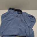 COOFANDY Mens Quarter Zip Pullover Lightweight Sweater Casual Long Sleeve Corduroy Half Zip Sweatshirt (Large, Dark Blue)