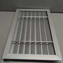 16 x 10 Inch Door Air Vent Cover, Aluminum Grille Ventilation Cover, Louvered Door Vent Grille, for Cabinet Wardrobe Door, Silver Tone