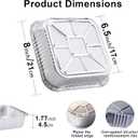 35-Pack Extra Thick Heavy Duty 8x8 Aluminum Foil Pans Disposable Square Baking Pans & Trays for Oven, Meal Prep, Grilling, Roasting