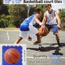 jxgzyy 24 PCS Basketball Court Tiles, 5/8 Inch Thick Interlocking Sport Outdoor Floor Tiles, Non Slip PP Drainage Mat for Tennis Court Drain Deck Pool Patio Shower Kitchen Garage Poach