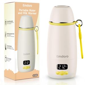 Portable Bottle Warmer for Travel, 212 Boil & 149 Pasteurization, 17.5oz Milk Warmer for Baby with Temp Control, 16000mAh Bottle Warmer On The Go, Portable Milk and Water Warmer