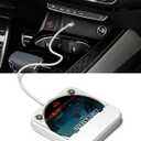 ENVYCLOUD Portable Car CD Player with USB/AUX Port,External CD Player Compatible with Car Radio Stereo, Laptop, TV, Computer,Universal for Vehicle with Adapter, White