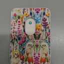 Shorogyt Compatible with Magsafe Wallet for Magnetic Fold Card Holder for Women - Cute Phone Wallet for iPhone 17/16/15/14/13/12 Series,RFID Blocking Stand Printed Leather Fit 4 Cards,Skull Flower, Biege