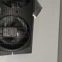 Comfort Zone Window Fan for Bedroom, 9 inch 3 Speed Dual Fans with Auto-Locking Expanders, Window Exhaust Fan, Removeable Bug Screen, Black
