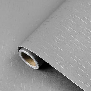 Grey Wallpaper Peel and Stick Contact Paper for Cabinets A Set of 23.6"x472"Grey Self-Adhesive Removable Wall Paper Waterproof Vinyl Roll for Bedroom Wall Shelf Drawer