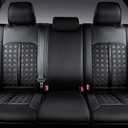 Carlimeki Leather Seat Covers Custom Fit for Tacoma Gen 3rd (2016-2023) Double & Crew Cab, for SR, SR5, Limited, TRD Pro, TRD Sport, TRD Off-Road, Trail Special Edition - Fully Covered
