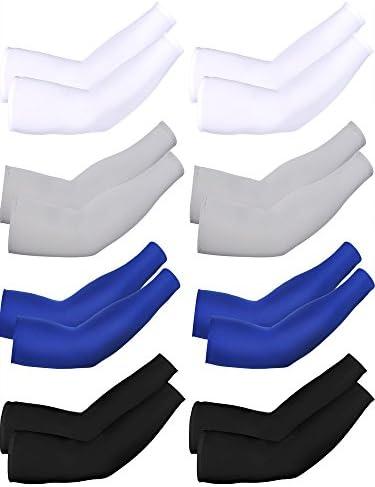 6 Pairs Arm Sleeves UV Sun Protection for Men Women Cooling Tattoo Cover Up Sleeves