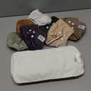 Nora's Nursery Cloth Diapers for Babies (Down to Earth)  7 Adjustable Baby Reusable Diapers, 7 Inserts & 1 Wet Bag From Newborns to Toddlers  One-Size Pocket No-Leak, Washable Design to Reduce Waste