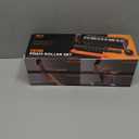 5 in1 Foam Roller Set, Trigger Point Foam Roller, Massage Roller Stick, Massage Ball, Resistance Band for Deep Muscle Massage, Pilates Yoga, Fitness Exercise for Whole Body (Black-Red)