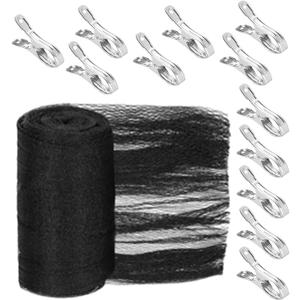 Winter Pool Enclosure - Protective Swimming Pool Safety Shield, Durablee Water Net with 12 Clips | Outdoor Sunblock Barrier, Hot Tub Pet Guard for Backyard Patio Garden Indoor Spa Kids Deck Commercial (5m, Black)