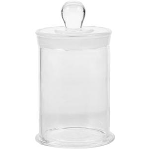 Healifty Glass Specimen Bottle 4.7 Inch Clear Round Sample Jar with Lid Reusable Chemical Container for Lab and Industrial Use