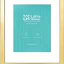 LaVie Home 16x20 Picture Frame Gold Poster Frame,Display Pictures 11x14 with Mat or 16x20 Without Mat, Stable and Sturdy Frame and Polished Plexiglass, Horizontal and Vertical Format of The Walls