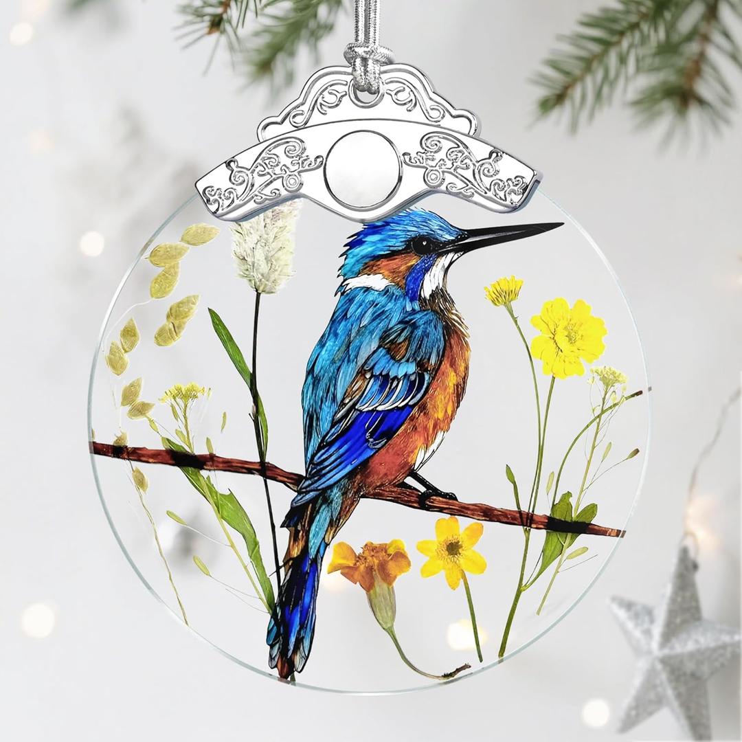 Bird Ornament, Stained Glass Christmas Decorations, Christmas Ornaments for Tree, Holiday Ornament, Gifts for Bird Lovers, Holiday Party Gifts, Gift Ideas & Xmas Gift