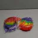 2 Pack Rainbow Afro Puffs Drawstring Ponytail Extension for Women Clown Costume Clown Wig Hair Puff Buns Short Synthetic Hair Accessories for Pride Parade Halloween Cosplay Party (Rainbow)