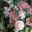 Ling's moment 41" Tall Free Standing Artificial Flowers Arrangements 2 pcs Wedding Arch Altar Stage Decorations Dusty Rose & Cream for Ceremony Reception Church Backdrop Outdoor Aisle Floral Party