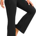 G Gradual Women's Flare Leggings Crossover Yoga Pants 29"/30.5"/32" High Waist Bell Bottom Pants for Women with Pockets (Black, XXL)