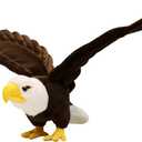Adorable Bald Eagle Plush Toy - 24" Stuffed Animal with Bendable and Stretchable Wings, Ideal for Gifts or Home Decor