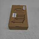 3-Tier Melamine Serving Tray Set, 14"x7" Platters for Serving Food, White Reusable Trays with Golden Metal Display Stand for Cupcakes, Sevring Food, Dessert, Fruit, Cookie, 24K Gold-Plated