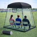 Sports Tent Fits 2-4 Persons,Waterproof Sport Tents Shelter, 6.2FT Height Portable Clear Bubble Tent, Weather Pod for Sports Watching,Camping and Outdoor Activities (Black)