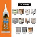 Gorilla Waterproof Caulk & Seal Silicone Sealant, 2.8oz Squeeze Tube (Pack of 1) - White Caulking Sealant for Kitchen, Window, Bath, Marine, Door and More