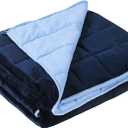 Satwip Weighted Blanket 20 lbs Queen Size Fuzzy Warm Flannel Throw Blanket with Soft Breathable Sanded, 60 x 80 inches, Blue