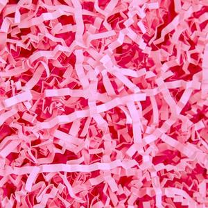 8.5oz Crinkle Paper Filler, Gift Baskets Gift Boxes Crafts Shredded Cut Paper Packaging Decorative Stuffing & Cushioning Confetti for Easter Birthday Wedding Party Favor Pink