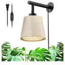 Bstrip Hanging Grow Lights for Indoor Plants, 25W Full Spectrum, 4H/9H/14H Timer, 3000K Wall-Mounted Decorative Plant Light with 9.8FT Power Cord, Ideal for Tall Plants, Flowers and Potted Trees