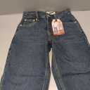Boys' Loose Straight Fit Jeans (Blue, M)