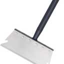 Pragmatist Garden Shovel, Ice Scraper, Multifunctional Cleaning Shovel with 59" Adjustable Handle Heavy Duty Garden Tool for Lawn Edging, Scraping, Weed and Ice Removal (Silver)