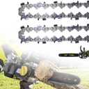 20 Inch Chainsaw chain 3/8" LP Pitch .050" Gauge 72 Drive Links2 Pack Replacement Chainsaw Fits Echo,Makita and More
