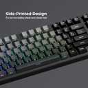 XVX PBT Keycaps - Side Printed Keycaps 60 65 75 100 Percent, Double Shot Shine Through Custom Key caps, Gradient Gray 136 Keys Set, OEM Profile, Minimalist Style for Cherry Gateron MX Switche Keyboard