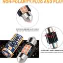 iBrightstar 31mm DE3175 DE3021 194 168 T10 LED Bulbs 3030 Chipset Error Free for Car Truck Interiors Dome Map Door Courtesy License Plate Lights pack of 10, Purple