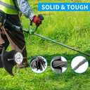 GreenYellow 8" Steel Wire Brush Cutter Head  Universal 6-Blade Weed Trimmer Blade for String Trimmers & Lawn Mowers  Replacement Blade Attachment Rust, Grass & Moss Removal (1inch-General)