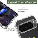 Unov Case Compatible with Pixel 9 Pro XL Case Clear with Design Soft TPU Shock Absorption Slim Embossed Pattern Protective Back Cover (Flower Bouquet)