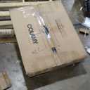 COLAMY Wooden Dining Chairs Set of 2, Modern Fabric Upholstered Kitchen Side Chairs, Farmhouse Dining Room Chair with Foot Pegs, Beige