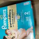Pampers Swaddlers Diapers, Size 2 (10-22 lbs), 148 Count, Absorbent, Keeps Baby Dry and Comfortable, Skin Safe Disposable Baby Diaper