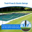 6 Packs 42" Tall Metal Rope Stakes with 50ft Jute Rope