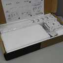 Single LCD Computer Monitor Free-Standing Desk Stand Riser for 13 inch to 32 inch Screen with Swivel, Height Adjustable, Rotation, Holds One (1) Screen up to 77Lbs(HT05W-001) White