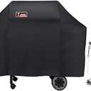 Kingkong 7573/7106 Grill Cover for Weber Spirit 200, 300 Series and Genesis Silver Gas Grill with Grill Brush, Tongs and Thermometer
