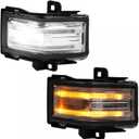 Driver Passenger Side Towing Mirror Turn Signal Light Compatible with Ford