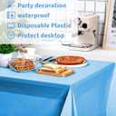 Frienda 12 Pcs Assorted Color Disposable Plastic Tablecloth Rectangle Table Cover Decorative Plastic Disposable Table Cloths for Theme Party Birthday Wedding Picnic Home (Blue Series, 54 x 108 Inch)