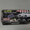 2 PCS Car Angel Eye LED Fog Light, 3" Super Bright COB Aperture Fish Eye Lens Spotlight, Anti-vibration No Flickering Daytime Running Bulb, Universal Modified Bulb for Cars (White)