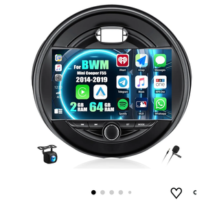 SIXWIN Android Car Play Screen for BWM Mini Cooper F55 2014-2019 9 Inch Touch Screen with CarPlay Android Auto Mirror Link Bluetooth FM 28UI Backup Camera GPS WiFi FM SWC MIC 2G+64G