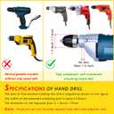 Square Hole Drill Bit Adapter for Drill Machine Accessory, Easy Installation and Disassembly, Mortising Attachment for Drill Press, Woodworking Mortise Machine, Tenon Drill Bits Fixing Bracket.
