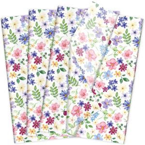 60 Sheets Watercolor Flower Tissue Paper, 20 x 14in Watercolor Wildflower Wrapping Tissue Paper for Spring Theme Birthday Sweet Party Supplies